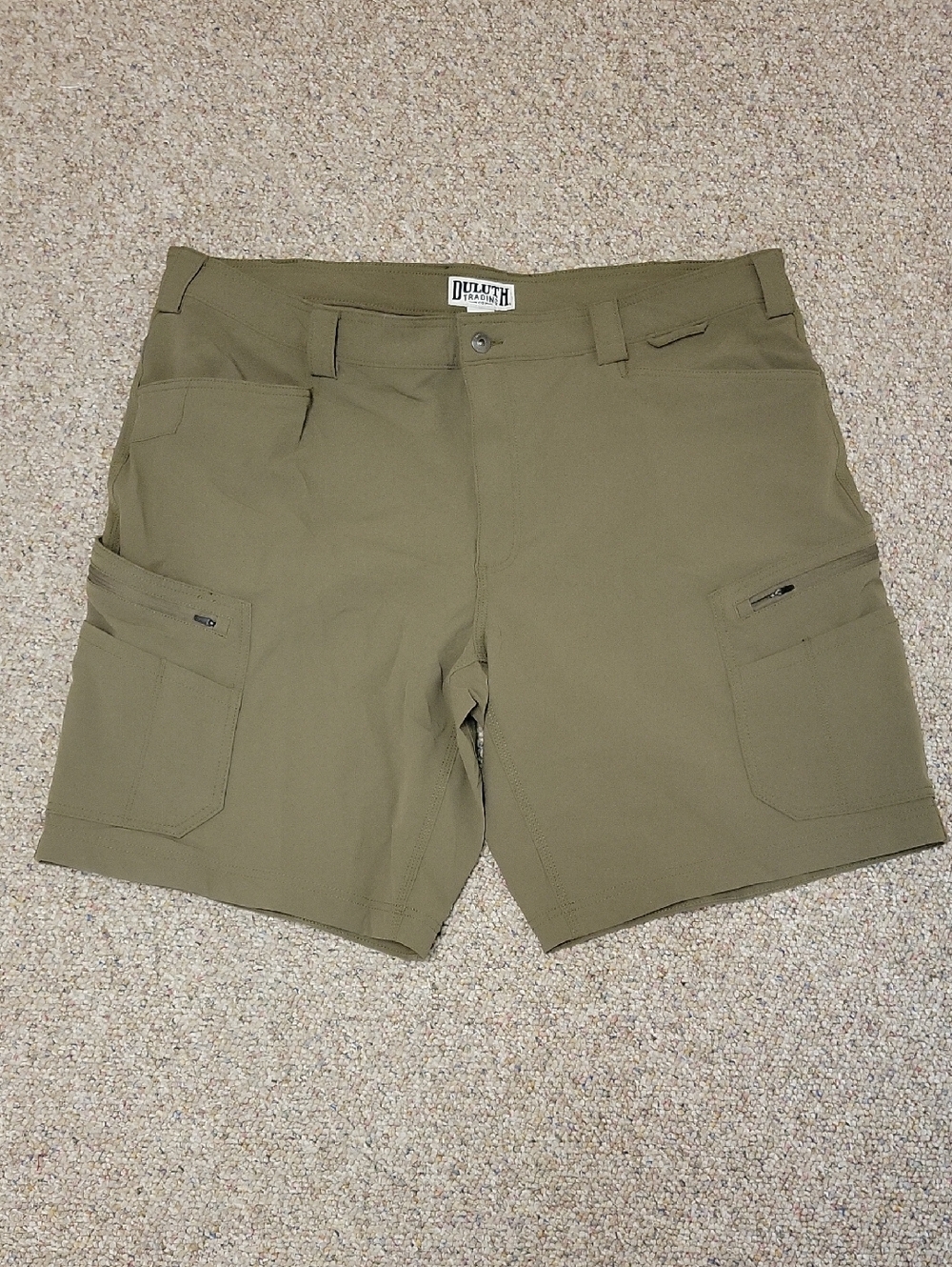 Duluth Trading Co Olive Green Cargo Flexpedition Shorts Men's 44 Relaxed
